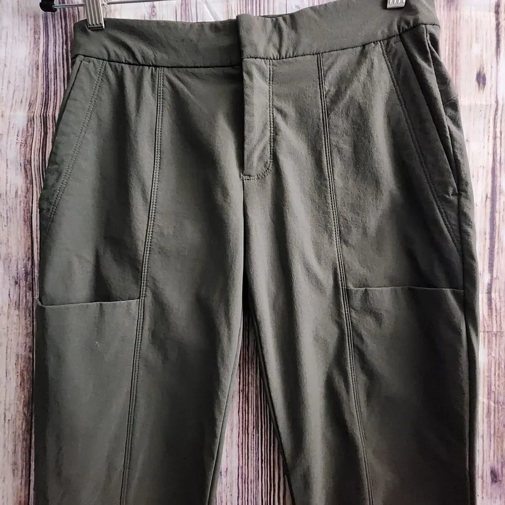 Athleta Wander Stash Skinny Hiking Travel Pant In Mountain Olive Green Women's 2